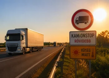 Hőségriadó miatt rövidebb kamionstop hétvégén