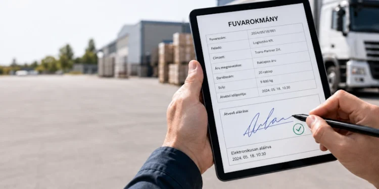 Mire jó az elektronikus aláírás fuvarokmányon?