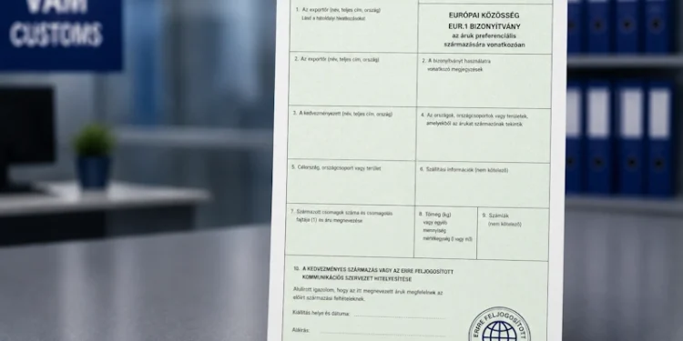 Mire való az EUR.1 bizonyítvány?